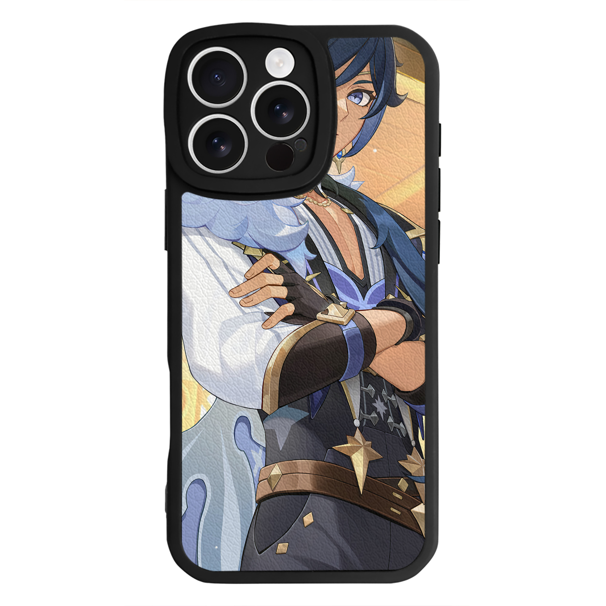 げんし神 genshin 【iPhone 16シリーズ対応】シリコンスマホケース（レザー調） 材質：シリコン